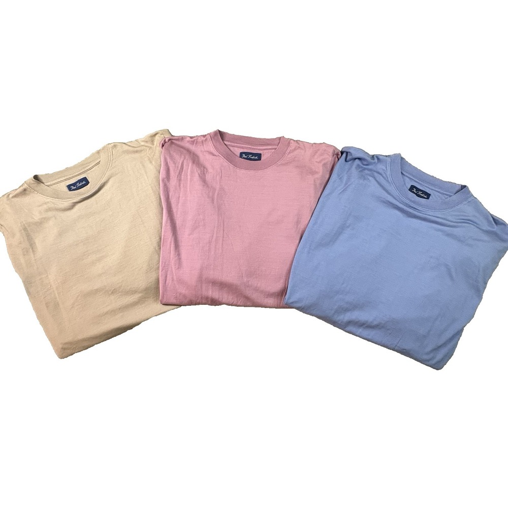 LOT OF 3 Men's 2XL Paul Fredrick Silk Blend T Shirts SEE DESCRIPTION